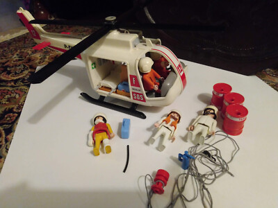 KW LOT VINTAGE Playmobil Avion Helicoptere Pompier Secours Sauvetage 3789 EUR 19,00 - FR