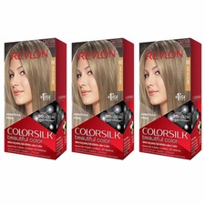 Pack of 3 New Revlon ColorSilk Permanent Color, Dark Ash Blonde 60