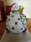Christmas Snowman White Luminary Flameless LED Candle Ceramic New Box Home Ref. — photo 7