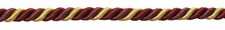 Wine Gold Lt Green 5/16" Decorative Rope Cord Autumn Leaves By The Yard 