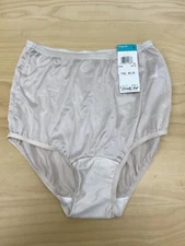 Vanity Fair Lace Accents Brief Panties Nylon Vintage 15712 Fawn NWT Size 5