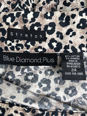Chemisier Plus Size Violet Blue Diamond Taille 22 - Manches Longues, Occasion Très Bon état