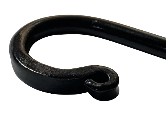 6 ganchos S de hierro forjado - forjados a mano con pergaminos (juego de seis) Foto 2 de 3