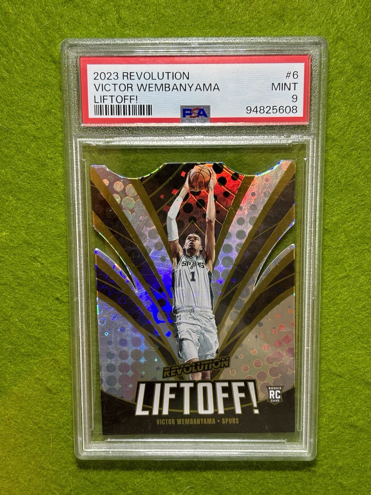 Victor Wembanyama DIE CUT PRIZM ROOKIE CARD PSA 9 SP 2023 Revolution LIFTOFF RC view 16