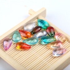 10 Pcs Czech Teardrop Lampwork Beads Color Glass Beading Earrings Jewelry Making