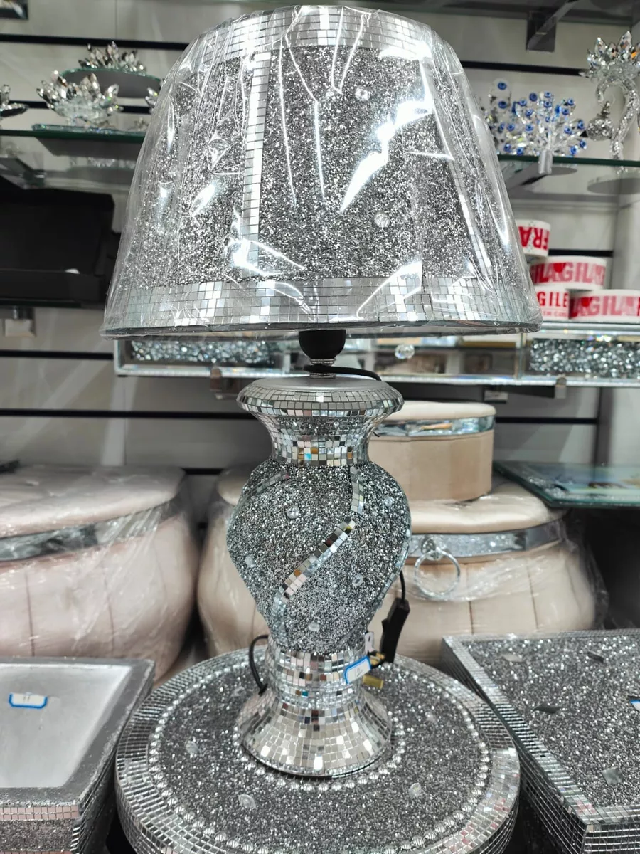 Silver and crystal table lamps deals