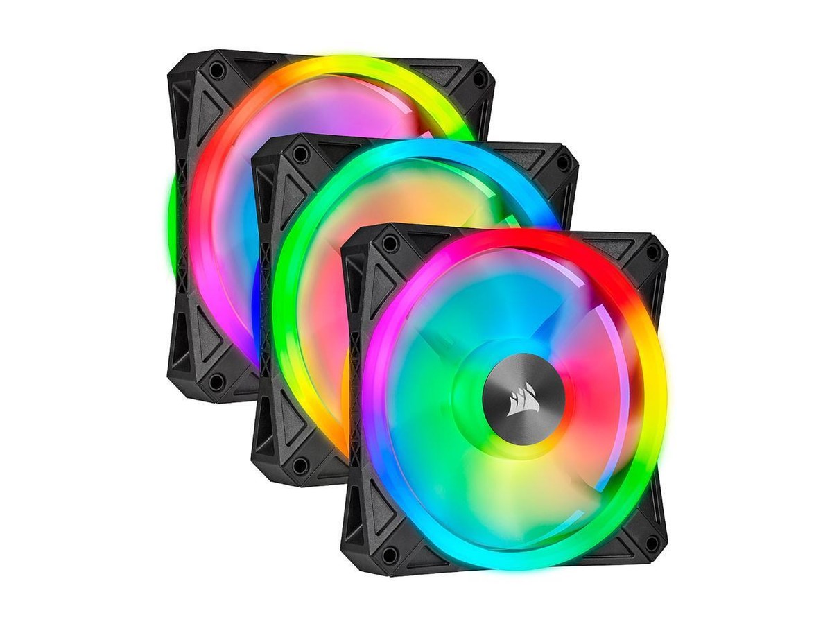 Corsair QL Series Ql120 Black RGB 120mm RGB LED Fan Triple Pack | eBay