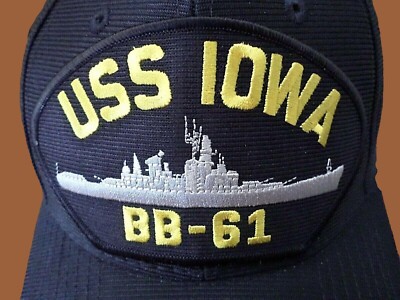 USS IOWA BB-61 U.S NAVY SHIP HAT U.S MILITARY OFFICIAL BALL CAP