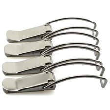 4pcs 85mm/3.35 inch Spring Loaded Toggle Latch Hasp,304 Stainless Steel Box Cabi