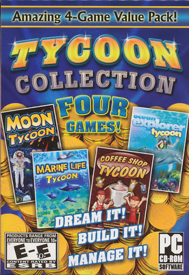 TYCOON COLLECTION 4x PC Games Moon Tycoon, Marine Life, Coffee Shop, Ocean Explo