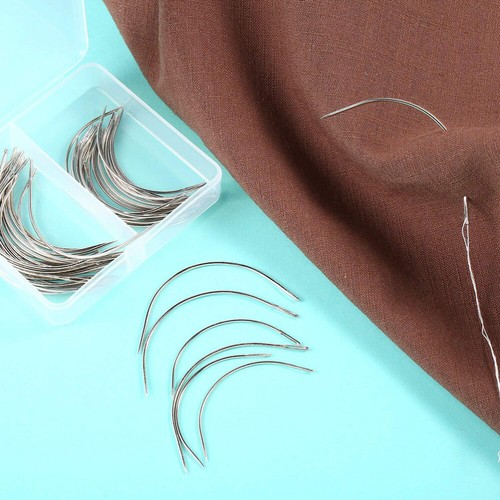 70 Pcs Wig Bend Needle Handmade Curved Pin Simple T-Pins