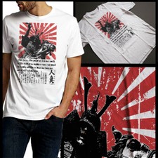 Samurai Shogun Warrior On Horseback Rising Sun Japanese Kanji And Quote Tee