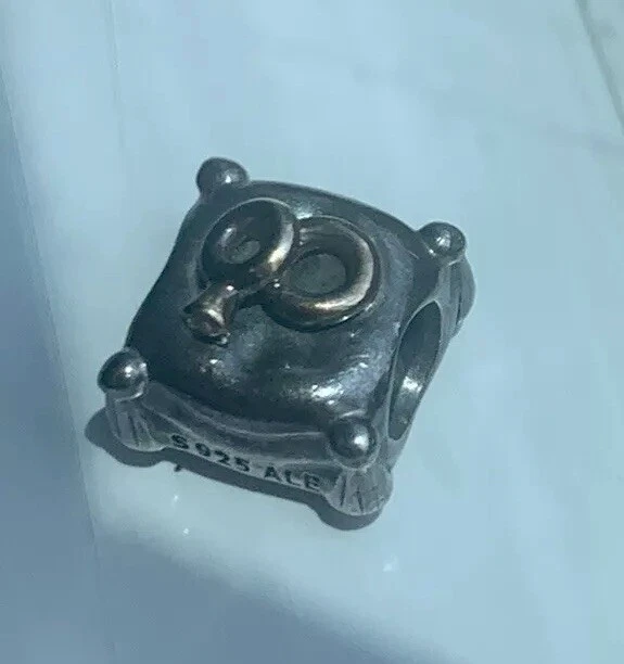 Pandora Bracelet Romantic Union 925 Silver & 14 Kt. Gold. - Image 2 of 2