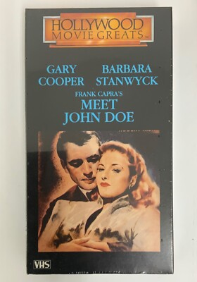 Meet John Doe VHS 1941 Movie Gary Cooper, Barbara Stanwyck 1985 New Sealed