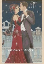 Art Deco Couple Dancing Counted Cross Stitch Chart No. 1-142 