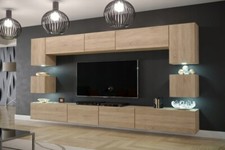Living room furniture Set Modern tv unit for tv up to 85inch oak sonoma cabinet