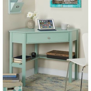 Mint Green Wooden Corner Desk Laptop Student Writing Home Office Furniture Table Ebay