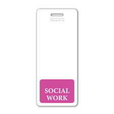 5 Pack - Social Work Badge Buddy Oversized Vertical XL ID Badge Backer