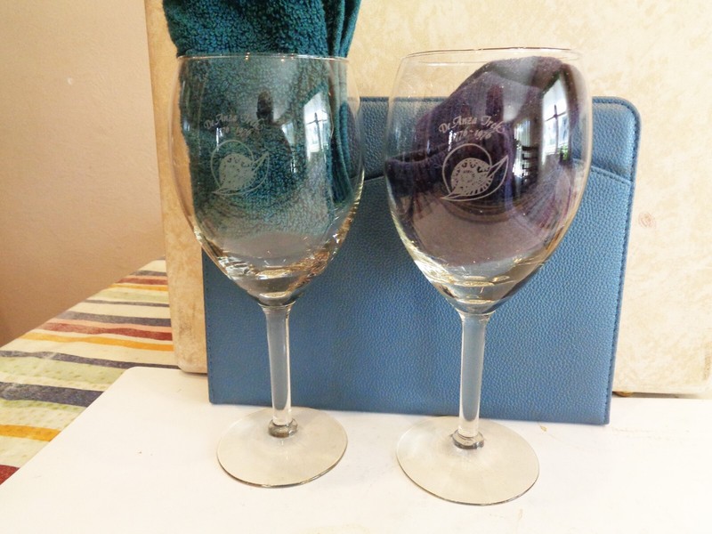 Vintage De Anza Trek Wine Glasses(2), Cupertino, 1976, 8 1/2", New Other