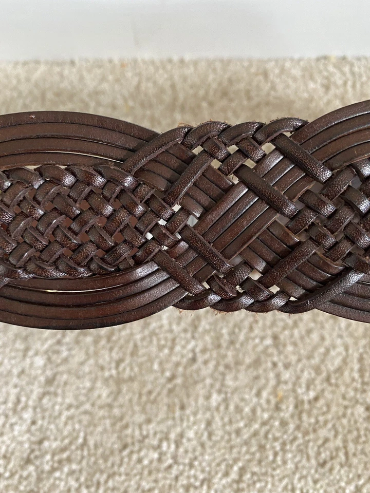 Ralph Lauren Cinturón Trenzado Cuero Mujer Talla Pequeña Foto 2 de 4