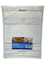 Adams Contractor’s Proposal Forms NC3819 3-Part Carbonless 50 Pack 8 1/2” x 11”