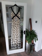 BNWT Yumi Maxi Dress Stretch Butterfly Lined Small Boho Beautiful (T)