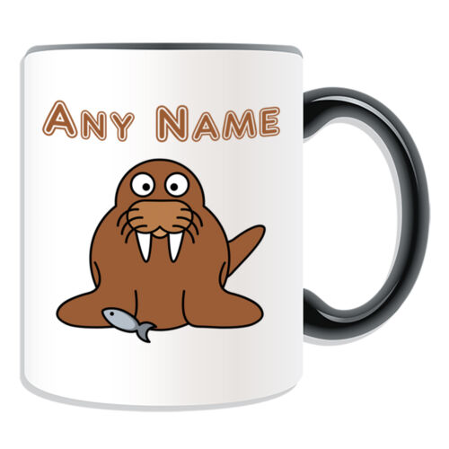 Regalo Personalizado Taza Morsa Caja de Dinero Taza Nombre Personalizado Té Café Tontería Mar - Imagen 6 de 20