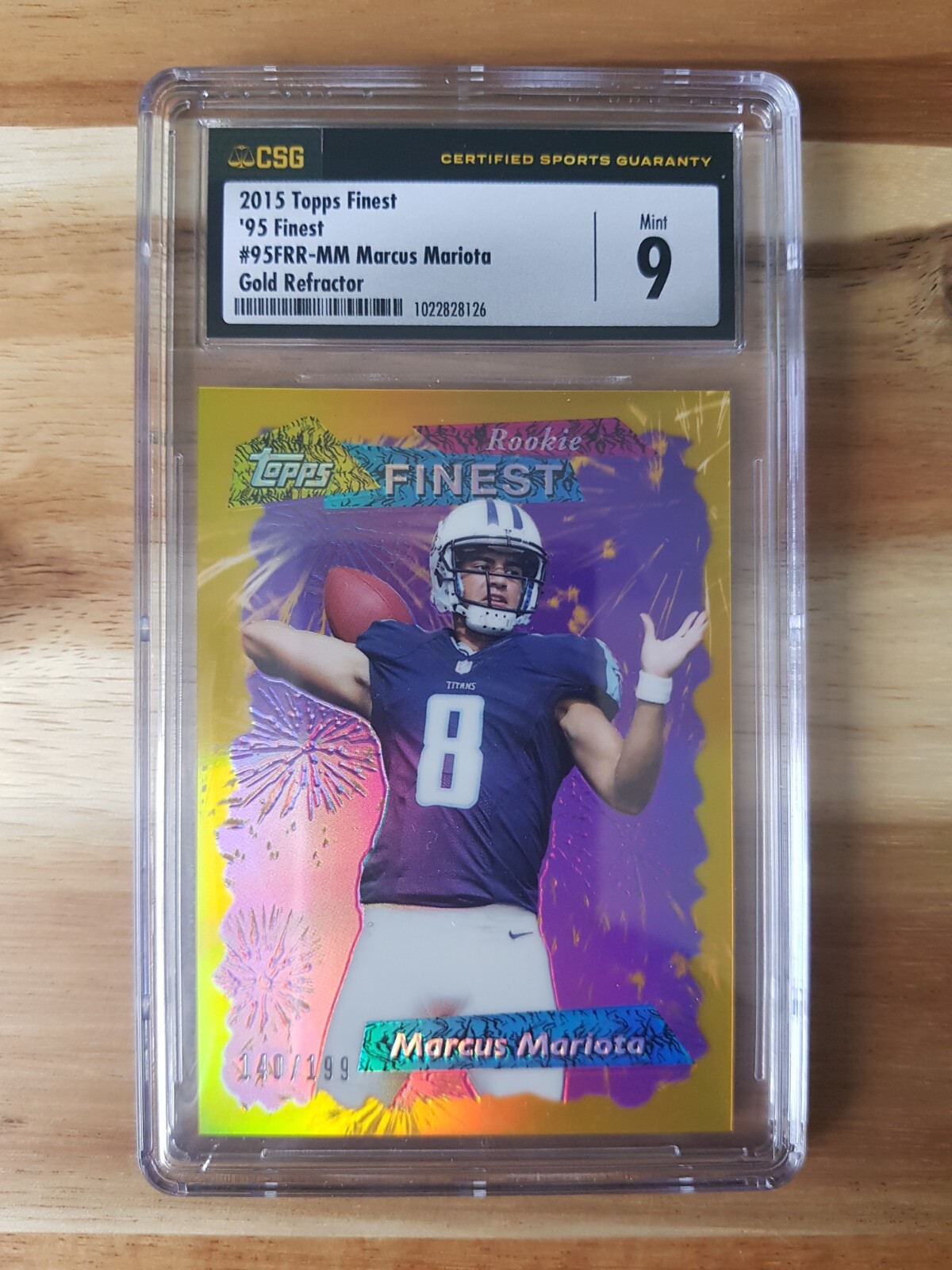 Marcus Mariota Finest 1995 Finest Refractor #MM Gold Refractor