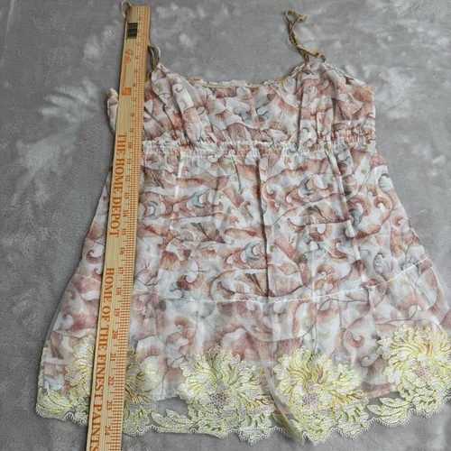 Camiseta sin mangas Dosa algodón encaje camisola talla 1 correa de espagueti informal para mujer’s - Imagen 7 de 11