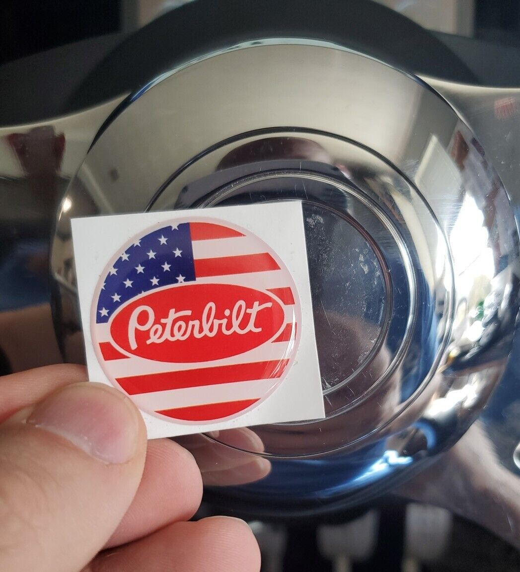 Peterbilt Steering Wheel horn button 1.5 inches Epoxy Sticker eBay