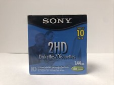 Sony 2HD Floppy Diskettes 1.44MB 10 pack Brand New Sealed