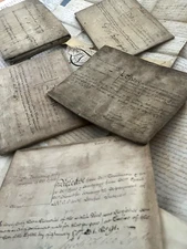 AUTHENTIC AUTOGRAPHED, STAMPED AND SEALED PARCHMENT Vellum in English from 1700s