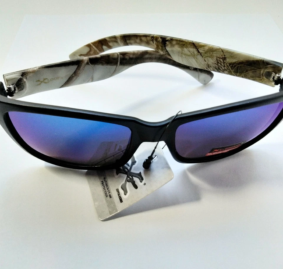 太阳镜 Xloop 迷彩蓝色镜片男女通用多色 UV400 — 第 3/4 张图片