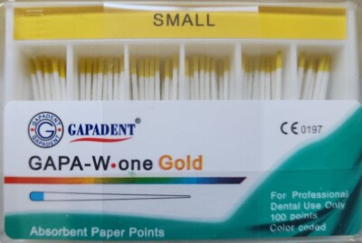Small Gapadent Wave 1 Absorbent Paper 100 Points Dental Endodontic Root Canal