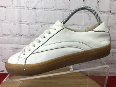 Madewell Sidewalk Leather Sneakers (AE216) White Womens Size