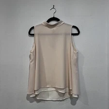 ADRIENNE VITTADINI Ivory  Sleeveless Blouse Size M