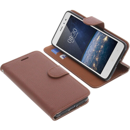 Bag for TP-Link Neffos X1 Lite Book-Style Protection Case Cell Phone Bag Book Brown - Picture 1 of 5