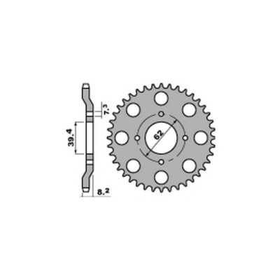 PBR 118B GETRIEBEKRONE EISEN ZÄHNE 52 SCHRITT 415 LEM 50 LX2 2000
