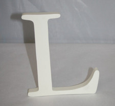 Pottery Barn Kids 8 inch Wall Letter Capital "L" Solid White Hanging NEW