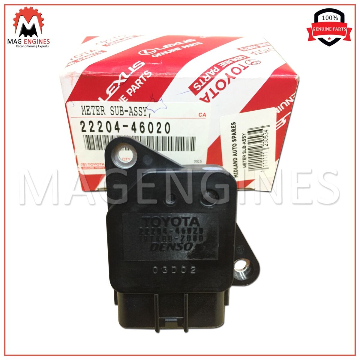 22204-46020 GENUINE OEM MASS AIR FLOW SENSOR METER MAF FOR MARK II 