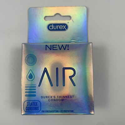 Durex Air Ultra Thin Condoms Transparent Lubricated Latex -
