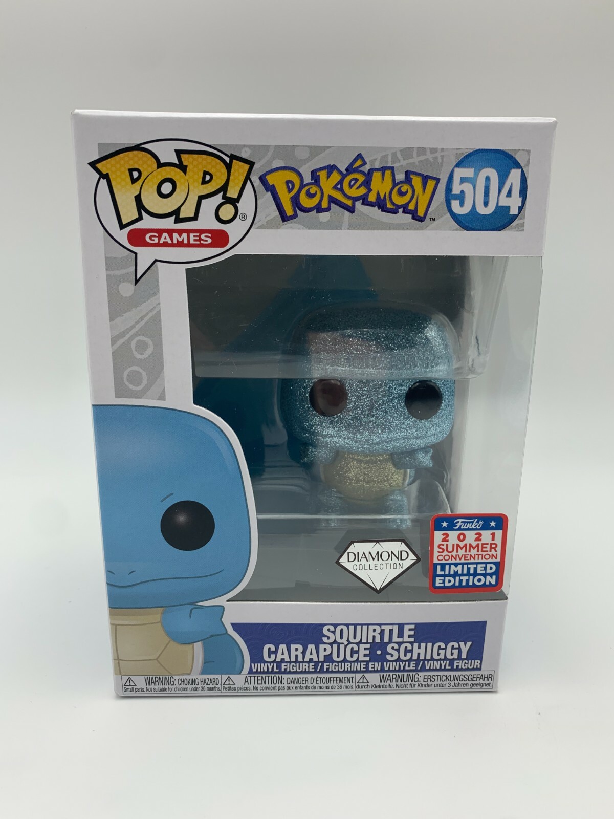 Funko POP! Pokemon – Squirtle Shiggy #504 Diamond Collection Vinyl Figure NEU