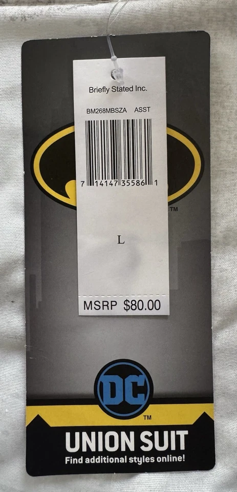 NUEVO CON ETIQUETAS Para hombres Brevemente Declarado Batman DC Comics Mono Disfraz Pijama Grande Con Capucha Foto 4 de 4