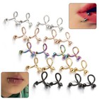 Surgical Steel Spiral Twisted Lip Ring Nose Rings Ear Cartilage Helix Piercing