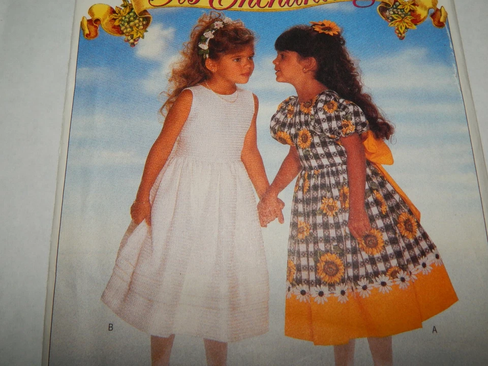Butterick 4352 Dress Easter Flower Girl Sewing Pattern Girls 2 3 4 Modest UC - Image 3 of 4