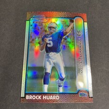 1999 BOWMAN CHROME FOOTBALL BROCK HUARD REFRACTOR ROOKIE CARD #172 . rookie card picture