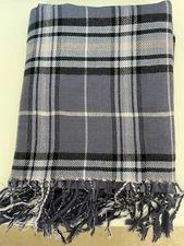 100% Pashmina Wrap Shawl Long Scarf Soft Plaid New Without Tags