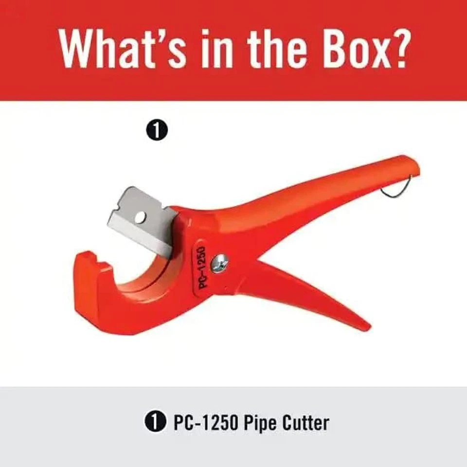 RIDGID 23488 Model PC-1250 Single Stroke Plastic Pipe and Tubing Cutter, - Image 3 of 4