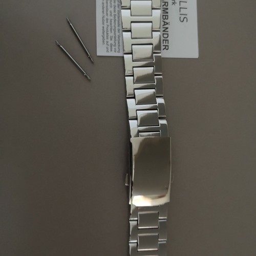 Uhren Leder schwarz o. Metall-Edelstahl Uhrenarmband Uhrenband Metallband+Stege - Bild 8 von 25