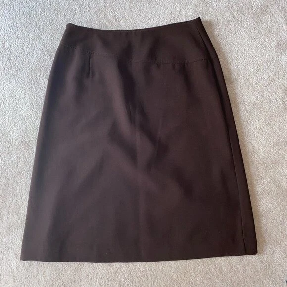 Saia lápis Bob Mackie Studio feminina marrom carreira trabalho escritório 8 - Imagem 2 de 3